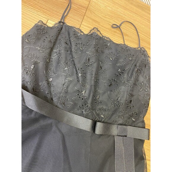 Laundry By Shelli Segal Black‎ Cocktail Dress With Ribbon. Size 4. New. - Picture 4 of 14